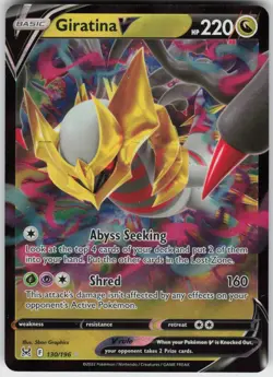 Giratina V 130/196 V Rare Lost Origin Pokemon Near Mint - Image 1