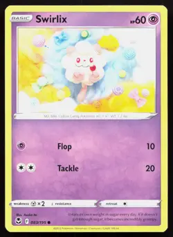 Swirlix 083/195 Common Silver Tempest Pokemon Near Mint - Image 1