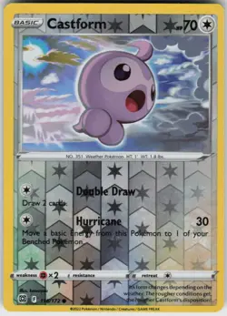 Castform 116/172 Common Brilliant Stars Pokemon Reverse Holo Near Mint - Image 1