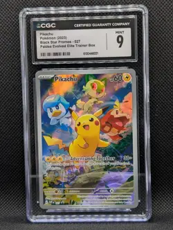 2023 POKEMON BLACK STAR PROMOS #027 PIKACHU CGC 9 - Image 1