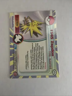 Pokemon Topps Tv Animation Edition Legendary Birds (Zapdos, Articuno, Moltres) - Image 2