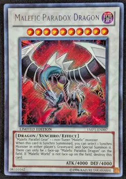 Malefic Paradox Dragon 1996 Limited Ed Secret Rare Holo Yugioh YMP1-EN007 (NM) - Image 1