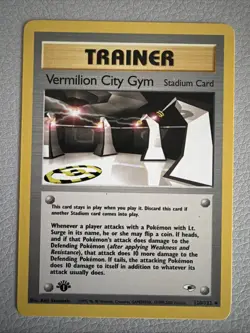 Vermilion City Gym 120/132 - Regular - Gym Heroes 1st Edition - Pokemon TCG NM - Image 1