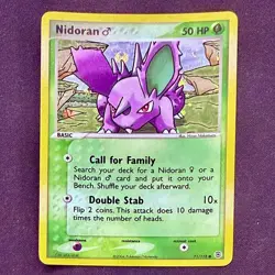 Pokemon TCG Firered & Leafgreen Reverse Holo Nidoran Male 71/112 - Image 1