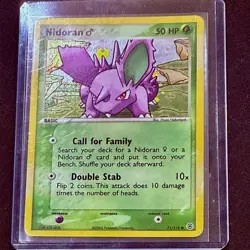 Pokemon TCG Firered & Leafgreen Reverse Holo Nidoran Male 71/112 - Image 3