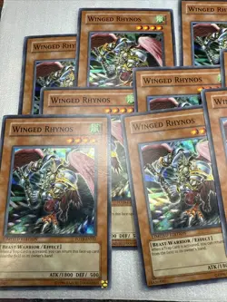 Yugioh! Winged Rhynos FOTB-ENSE2 Super Rare 14 Copies X 14 Nm-Lp - Image 2