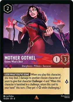 Disney Lorcana TCG Reign of Jafar Mother Gothel Knows What's Best Rare 70/204 - Image 1