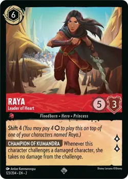 DISNEY LORCANA TCG - Rise of the Floodborn - Raya Leader SuperRare 123/204 - Image 1