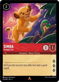Disney Lorcana TCG - Into the Inklands - Simba - Scrappy Cub 123/204 - Image 1