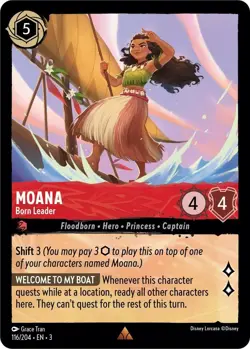 Disney Lorcana TCG - Into the Inklands - Moana - Born Leader - 116/204 - Image 1