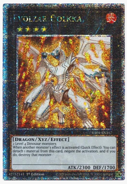 Yugioh! Evolzar Dolkka RA04-EN167 Quarter Century Secret Rare 1st Edition NM - Image 1