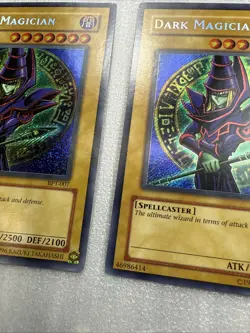 DARK MAGICIAN BPT-007 SECRET RARE VINTAGE YUGIOH TCG TIN TRADING CARD X2 - Image 3