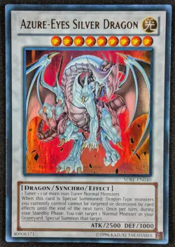Azure-Eyes Silver Dragon 1996 Ultra Rare Holo Yugioh SDBE-EN040 (NM) - Image 1