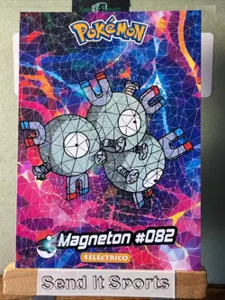 NM Pokemon Nintendo Crystal Card Collection Magneto #082 Stained Glass Holo - Image 1