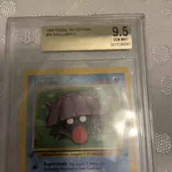 BGS 9.5 1999 Pokemon Card Fossil Set Shellder 54/62 1st Edition - Image 3