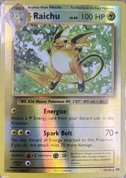 Raichu 36/108 Holo Rare Evolutions Pokemon Reverse Holo NM/M - Image 1