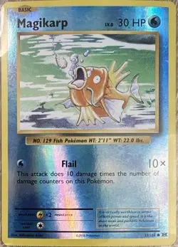 Magikarp 33/108 Common Evolutions Pokemon Reverse Holo NM/M - Image 1