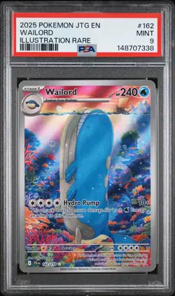 2025 Pokemon JTG EN-Journey Together Wailord Illustration Rare PSA 9 #162 - Image 1