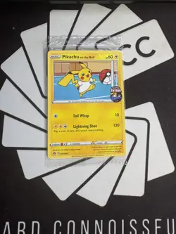 Pikachu On The Ball #1 Pokemon Promo Sealed Pokemon back seal - Image 1