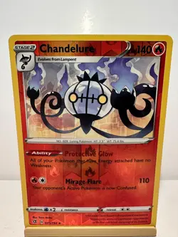 Chandelure 033/192 Holo Rare Rebel Clash Pokemon Reverse Holo Near Mint - Image 1