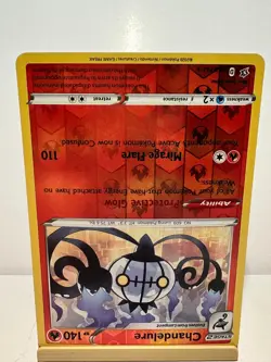 Chandelure 033/192 Holo Rare Rebel Clash Pokemon Reverse Holo Near Mint - Image 2