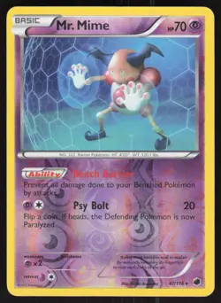 Mr. Mime 47/116 Rare Plasma Freeze Pokemon Reverse Holo Lightly Played - Image 1