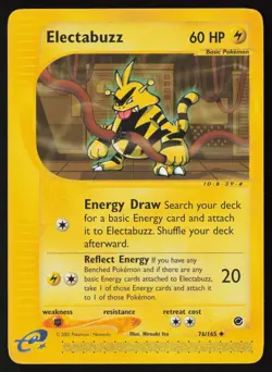 Electabuzz 76/165 Uncommon Expedition Base Set Pokemon Lightly Played - Image 1