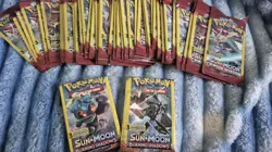 Lot Of 40 Pokemon Sun & Moon Crimson Invasion 3-Card Packs 2 Burning Shadows - Image 2