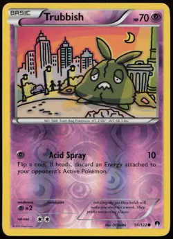 Trubbish 56/122 LP BREAKpoint Common Reverse Holo Pokemon - Image 1