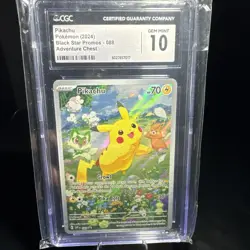 PIKACHU Scarlet & Violet Black Star Promo Adventure Chest #088 CGC 10 Pokemon - Image 1