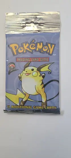 Pokemon TCG Base Set 2 Booster Pack unlimited Raichu Art SEALED - Image 1