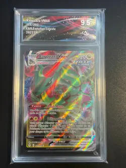 Carte Pokemon Rayquaza VMAX Collect Aura 9.5 111/203 Evolution Celeste FR - Image 1