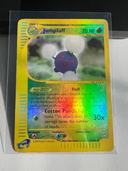 Jumpluff 17/147 Reverse Holo Aquapolis Pokemon 2002 E-Reader Vintage English - Image 1