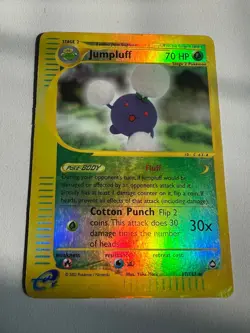 Jumpluff 17/147 Reverse Holo Aquapolis Pokemon 2002 E-Reader Vintage English - Image 2