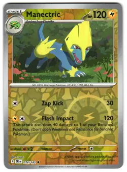 Manectric 076/182 Reverse Holo SV10: Destined Rivals Pokemon TCG - Image 1