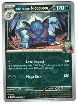 Team Rocket's Nidoqueen 116/182 Reverse Holo SV10: Destined Rivals Pokemon TCG - Image 1