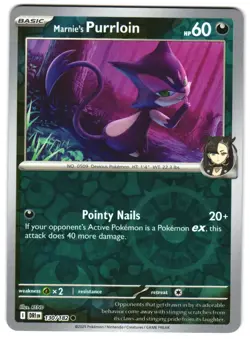 Marnie's Purrloin 130/182 Reverse Holo SV10: Destined Rivals Pokemon TCG - Image 1