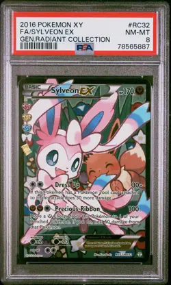 PSA 8 Sylveon EX RC32/RC32 Generations Radiant Collection Pokemon Card - Image 1