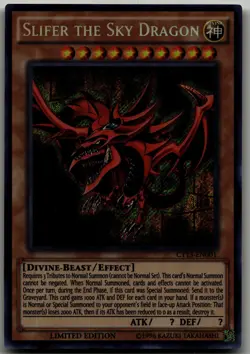 Slifer the Sky Dragon Secret Rare 2016 Mega-Tins CT13-EN001 LP - Image 1