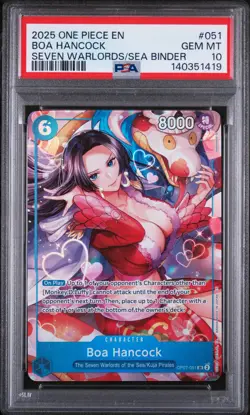 Boa Hancock One Piece Seven Warlords Of The Sea Binder Set 051 NM PSA 10 - Image 1