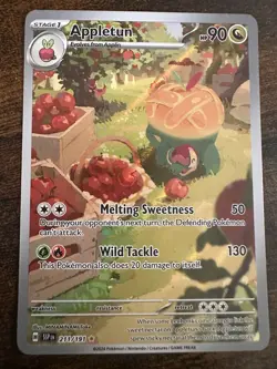 Pokemon TCG Appletun 211/191 Surging Sparks Full Art Holo Card Illustration - Image 2