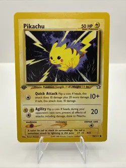 Pokemon Card - Pikachu 70/111 Neo Genesis - 1st Edition - LP - Image 1