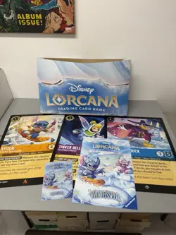 Set of (3) Disney Lorcana Oversized Promo Cards & 6' Standee UNUSED Store Displa - Image 1