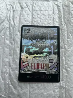 ELBAPH CUSTOM Don!! Holo Promo Card “ONE PIECE DAY ‘25” One Piece Card Game - Image 1