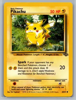 Pikachu Jungle #60/64 Common Pokemon Card - Image 1