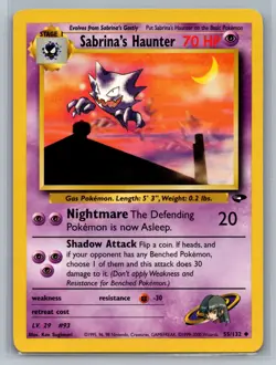 Sabrina's Haunter Gym Challenge #055/132 Uncommon Pokemon Card - Image 1