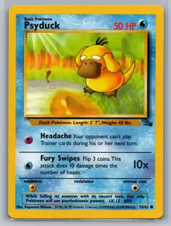 Psyduck Fossil #53/62 Common Pokemon Card - Image 1
