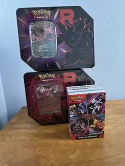 Pokemon Team Rocket Card Game Tin Set Of 2 - Image 1