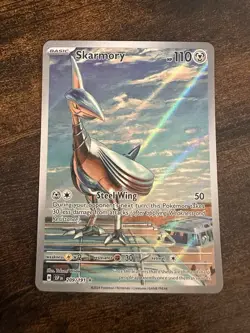Pokemon TCG Skarmory 209/191SV08: Surging Sparks Illustration Rare Holo Card - Image 1