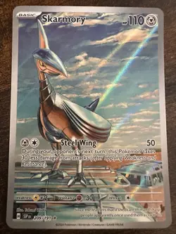 Pokemon TCG Skarmory 209/191SV08: Surging Sparks Illustration Rare Holo Card - Image 2